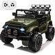 preview thumbnail 1 of 39, 12V Kids Ride on Truck, Ride on Jeep Car with Remote Control Green