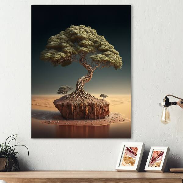 Designart 'Bonsai Tree On Sand I' Tree Bonsai Metal Wall Art - Bed Bath &  Beyond - 37856350