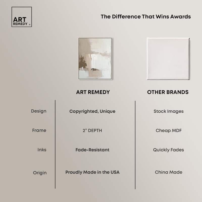 Pale Textured Silence I Canvas by Art Remedy