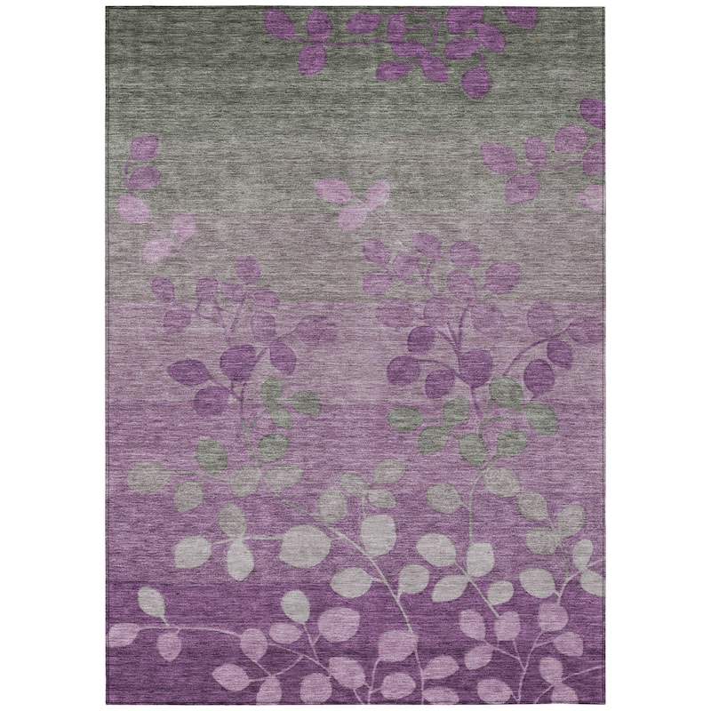 HomeRoots Floral Transitional Rectangle Outdoor Rug