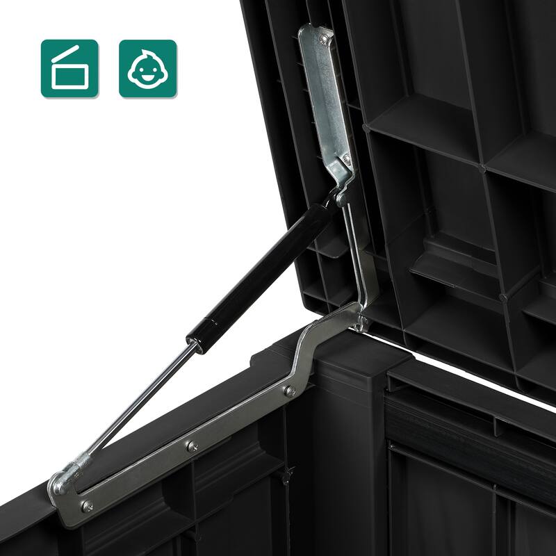 90-230 Gallons Large Resin Water Resistant Lockable Deck Box