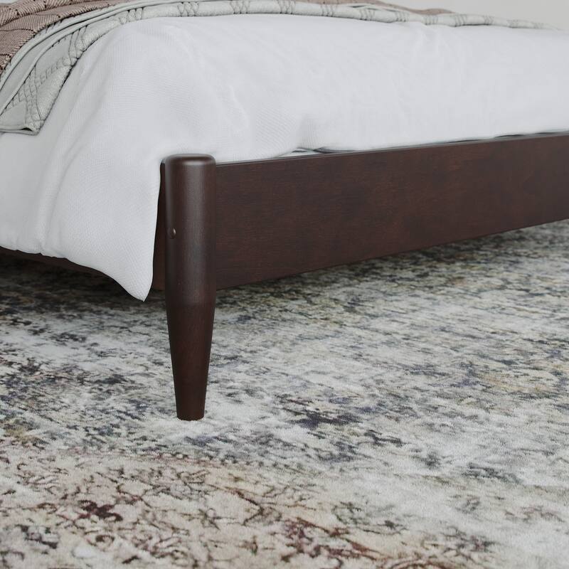 Aria Solid Wood Modern Low Profile Platform Bed