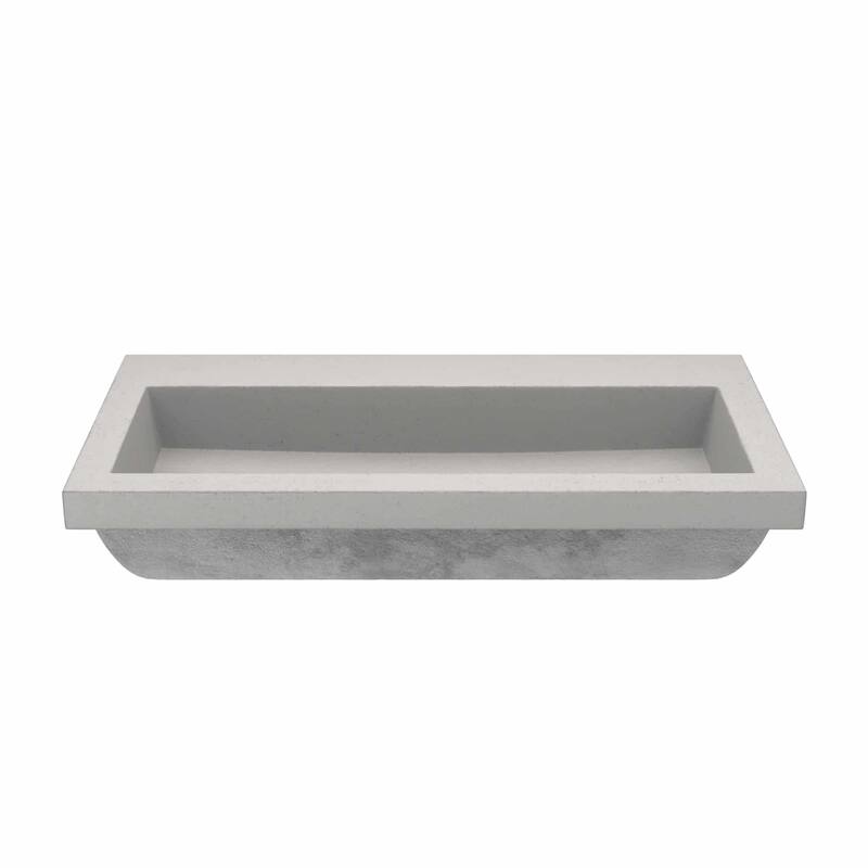 36" NativeStone Trough Drop-in Rectangular Bathroom Sink - 36" x 19" x 5"