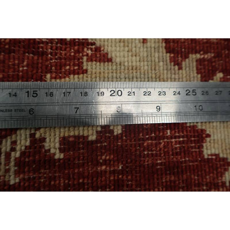 Hand Knotted Oriental 100% Wool Carpet Traditional All-Over Beige & Ivories Peshawar Area Rug - 7' 9'' X 8' 1''