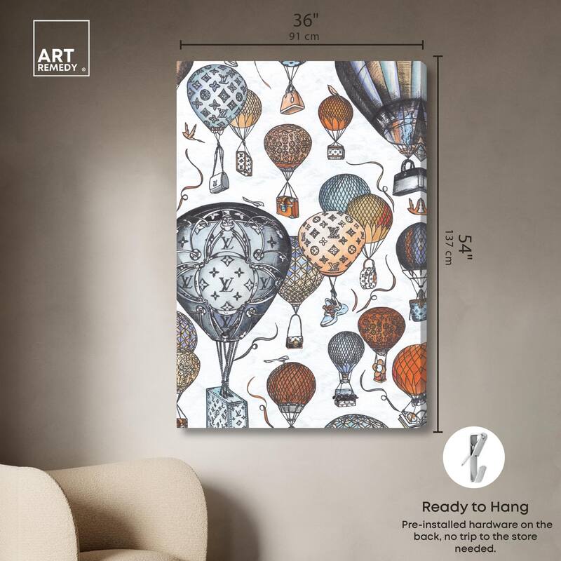 Doll Memories - Fashion Balloons Canvas by Art Remedy, Gallery Wrapped
