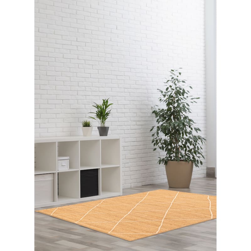 ECARPETGALLERY Braided Weave Palas Denizli Tan Jute Rug - 5'2 x 7'6