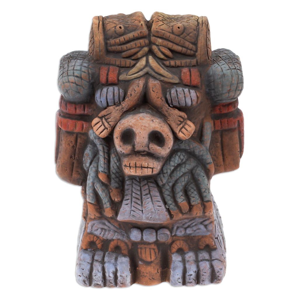 Novica Handmade Coatlicue Spirit Ceramic Sculpture