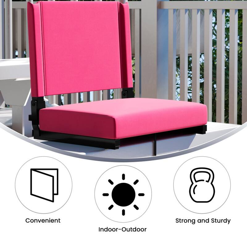 Ultra-Padded Stadium Chair - 18"W x 14"D x 18"H - 18"W x 14"D x 18"H