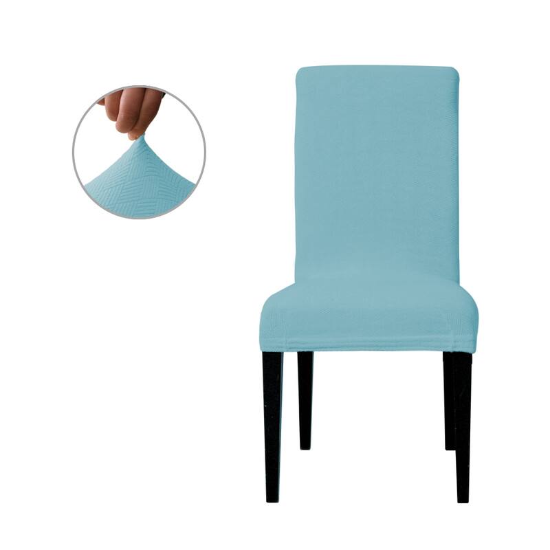 Enova Home Ultra Soft Stretch Fabric Dining Chair Slipcovers Removable Washable Furniture Protector Set of 2 - N/A