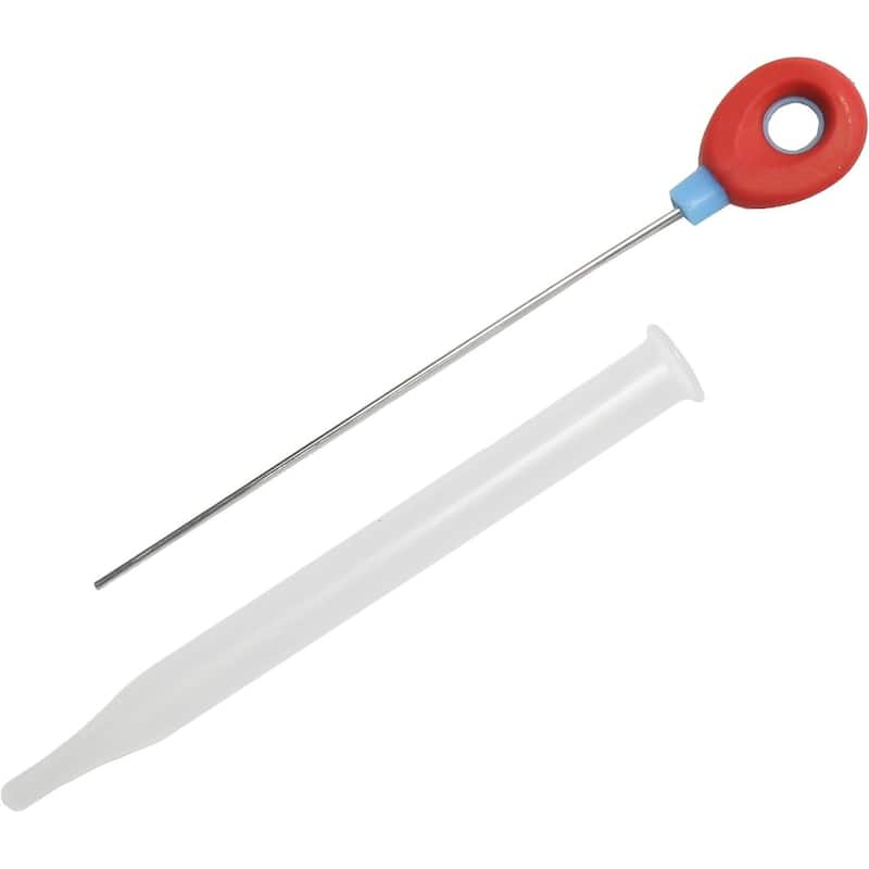 Chef Craft Cake Tester with Cover, 6-Inch Stainless Steel Wire Reusable Cake Doneness Testing Stick - Red