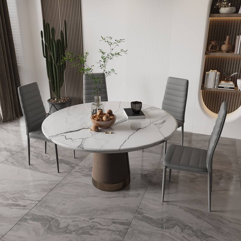 Modern Faux Leather Upholstered Dining Chair (Set of 4)