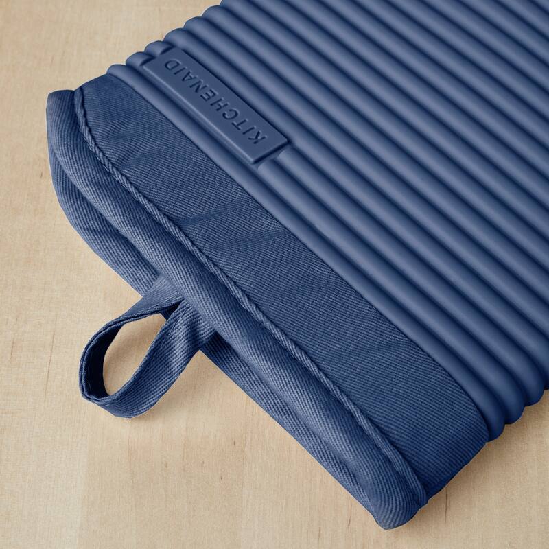 KitchenAid Ribbed Soft Silicone Oven Mitt 2-Pack Set, 7.5"x13"