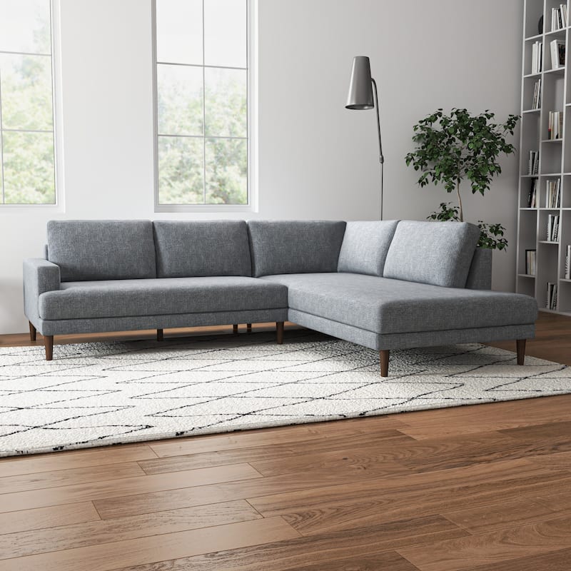 Harman Modern Living Room Fabric Corner Sectional Couch