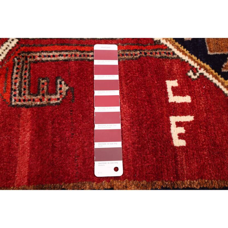 ECARPETGALLERY Hand-knotted Melis Vintage Red Wool Rug - 6'4 x 7'4