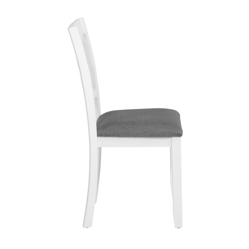 GDFStudio - Savoy Farmhouse Linen Upholstered Ergonomical Wooden Dining Chairs Set, Padded Seat & Non-slip Feet Pads, Set of 4