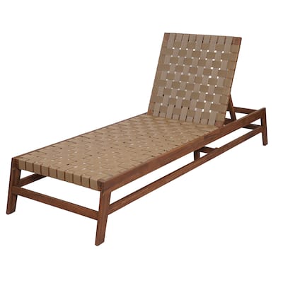 Christopher Knight Home Benfield Outdoor Acacia Wood and Rope Chaise Lounge