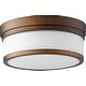 preview thumbnail 4 of 3, Quorum International Celeste 2 Light 12" Wide Flush Mount Drum Ceiling Oiled Bronze