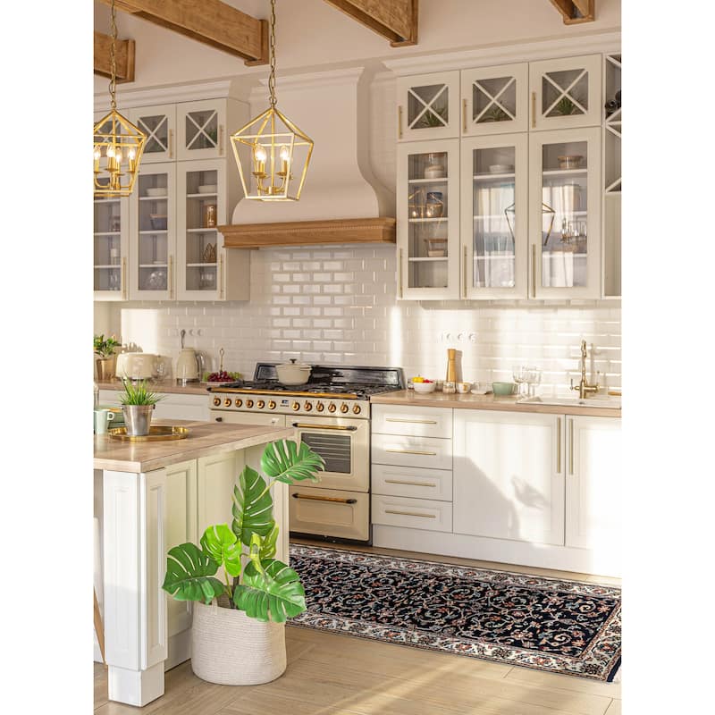 ECARPETGALLERY Hand-knotted Finest Agra Jaipur Dark Navy Wool Rug - 2'7 x 10'3