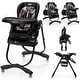 preview thumbnail 8 of 47, Multifunctional Folding Baby High Chair with Rolling Wheels and Adjustable Height - 40" x 23" x 36"-43.5"(L x W x H)