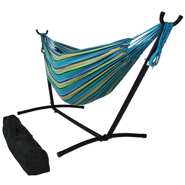 Sunnydaze Brazilian Double 2-Person Hammock w/ Portable