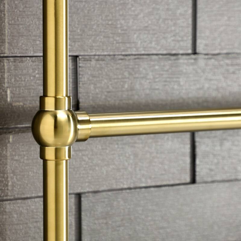 Maximilien 24 in. Wall Mount Towel Rack in Brushed Brass