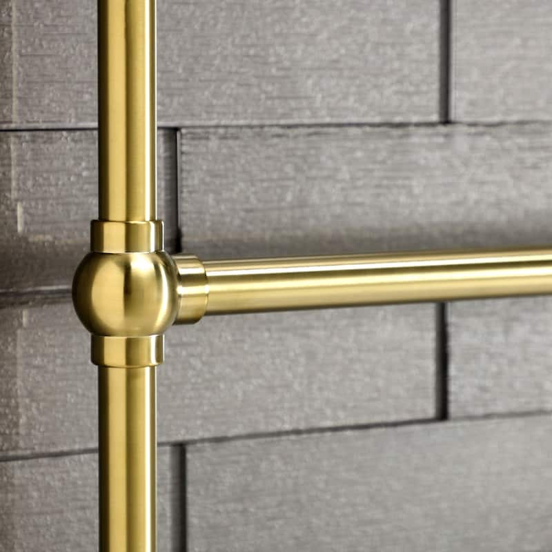 Maximilien 30 in. Wall Mount Towel Rack in Brushed Brass