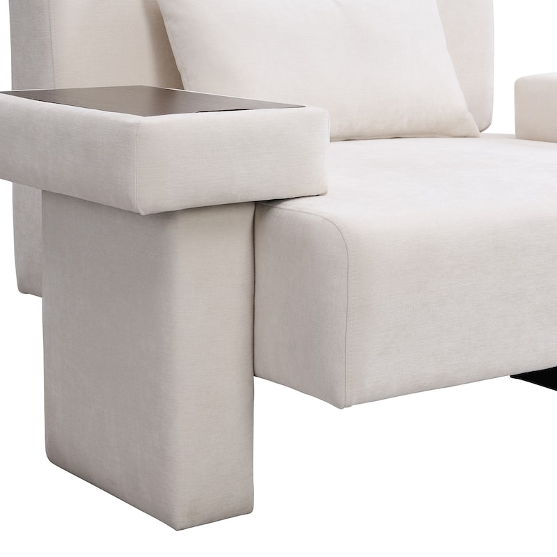 Modern Oversized Armchair, 48''Wide Mid-Century Chair With Pillow Upholstered,Sturdy Wood Frame & Soft Cushion