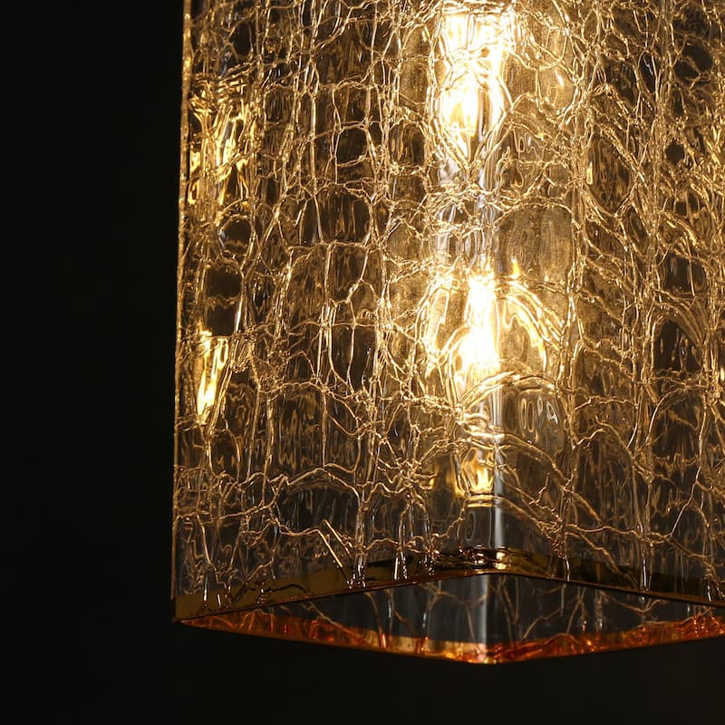 Luxmira Modern Luxury Glam Gold Large Bathroom Sconce with Art Glass for Hallway