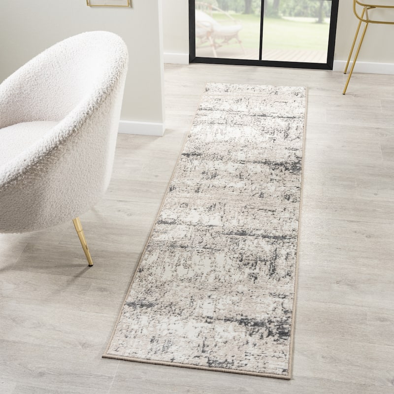 Ava Modern Abstract Performance Indoor Area Rug by Sevita