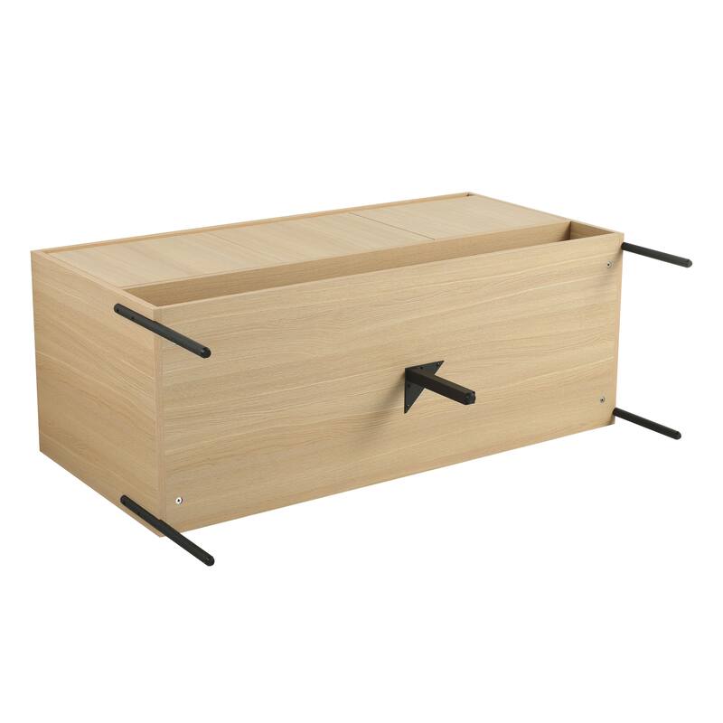 47-Inch Resin Bathroom Vanity with Multi-Layer Solid Wood Frame, Stylish Tripod Design