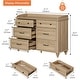 preview thumbnail 15 of 33, Farmhouse Kids Dresser with 5/6 Drawers, Wood Baby Dresser for Nursery