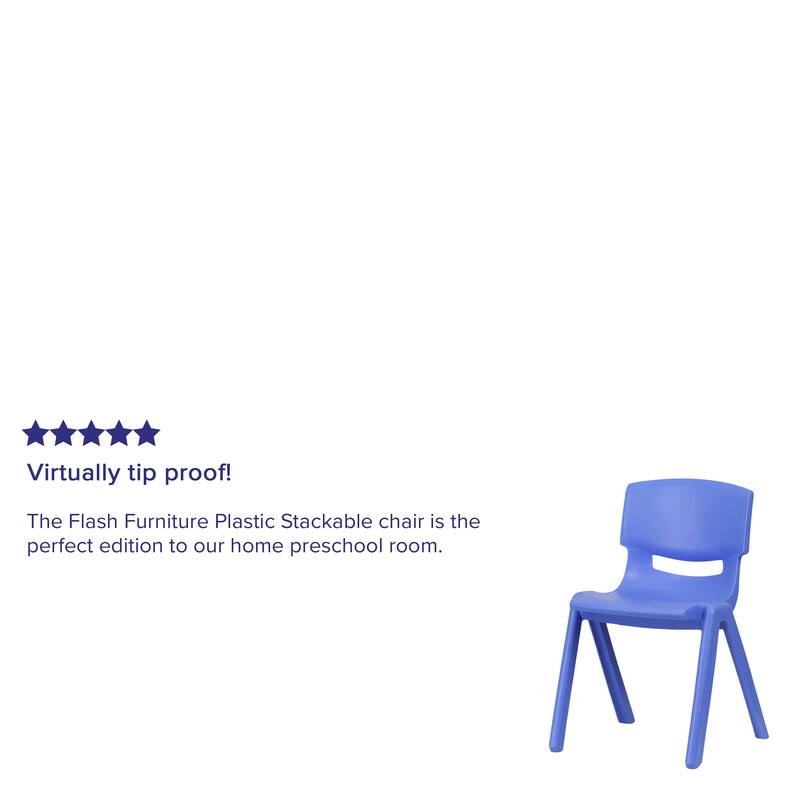 5 Pack Plastic Stackable School Chair with 15.5'' Seat Height