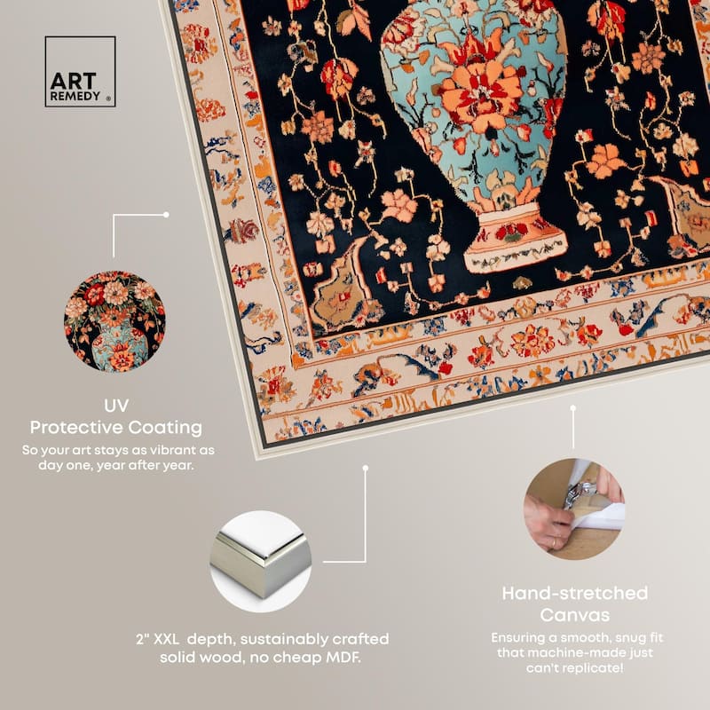 Persian Vase and Flowers II Canvas by Art Remedy
