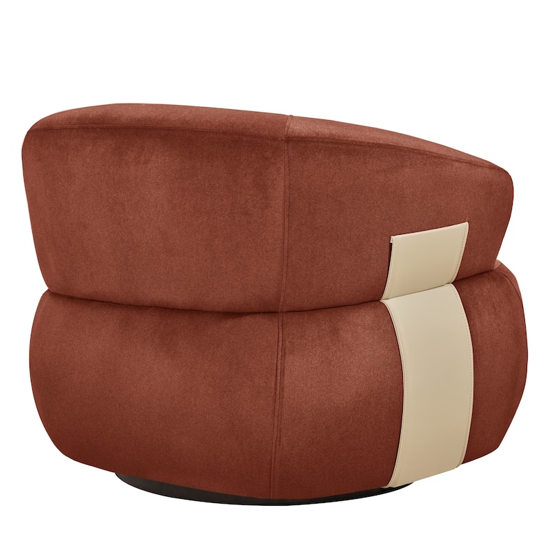 Kieon 33"W 360 Swivel Barrel Chair Modern Accent Chair Set of 2