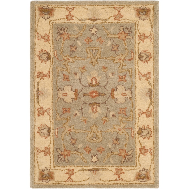 SAFAVIEH Handmade Antiquity Spyrinia Traditional Oriental Wool Rug - 2' x 3' - Light Grey/Beige