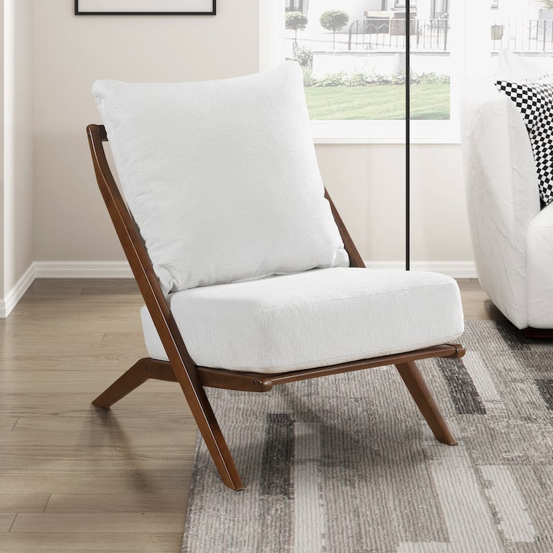 Roussel Chenille Armless Accent Chair