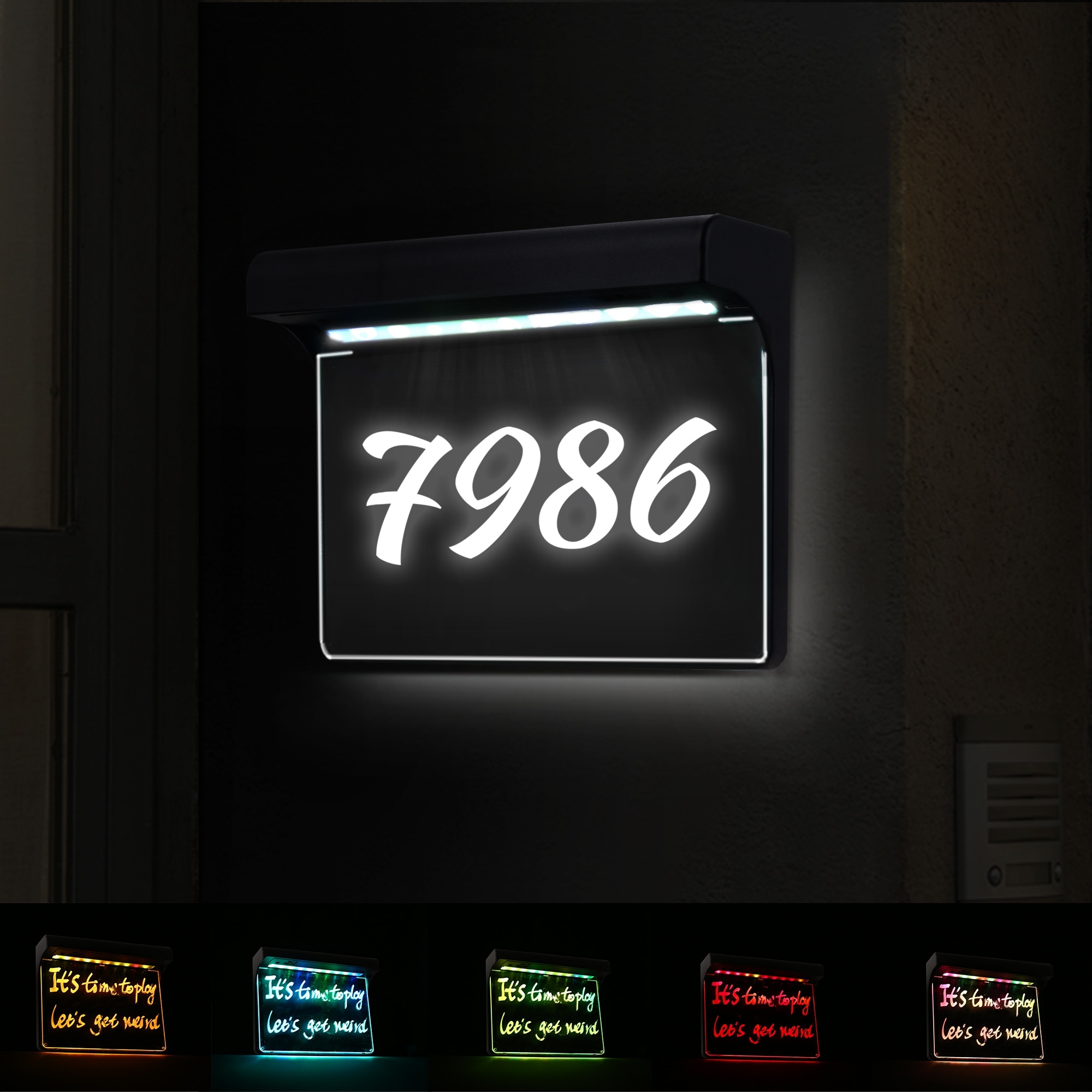 Solar powered light for house numbers clearance
