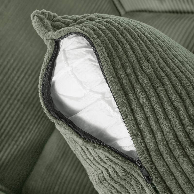 Christopher Knight Home - LuxeComfort Grey Oversized Corduroy Upholstered Chaise Lounge Chair with Storage Ottoman.