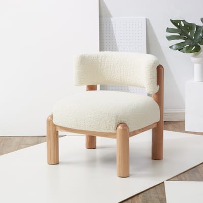 SAFAVIEH Couture Rosabryna Faux Shearling Accent Chair. - 26 in. W x 26 in. D x 28 in. H