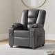 preview thumbnail 17 of 49, MCombo Big Kids Recliner Chair for Toddler Boys and Girls Faux Leather - 28.3"(L)x26.4"(W)x34.2"(H) Black