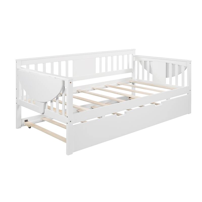 Multi-Functional Daybed with Trundle and Storage Side Tables for Bedroom or Living Room