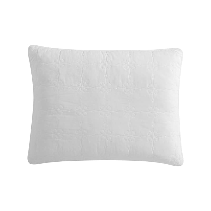 Stone Cottage Floral Trellis Cotton White 4 Piece Quilt Bonus Set