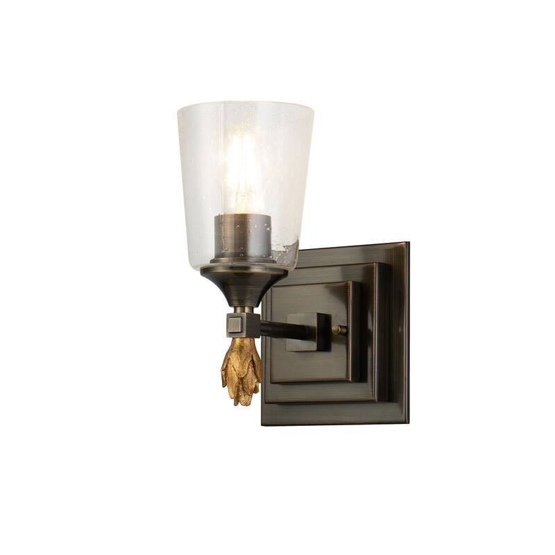 Vetiver 1 Light Dark Bronze with Gold