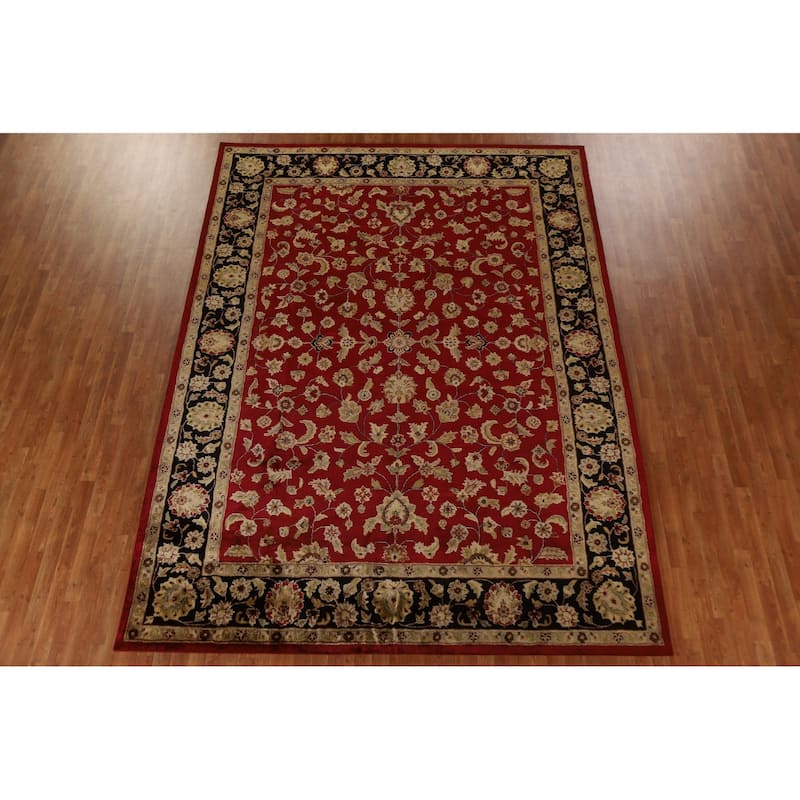 Floral Agra Oriental Area Rug Hand-Tufted Traditional Wool Carpet - 8'11" x 11'10"