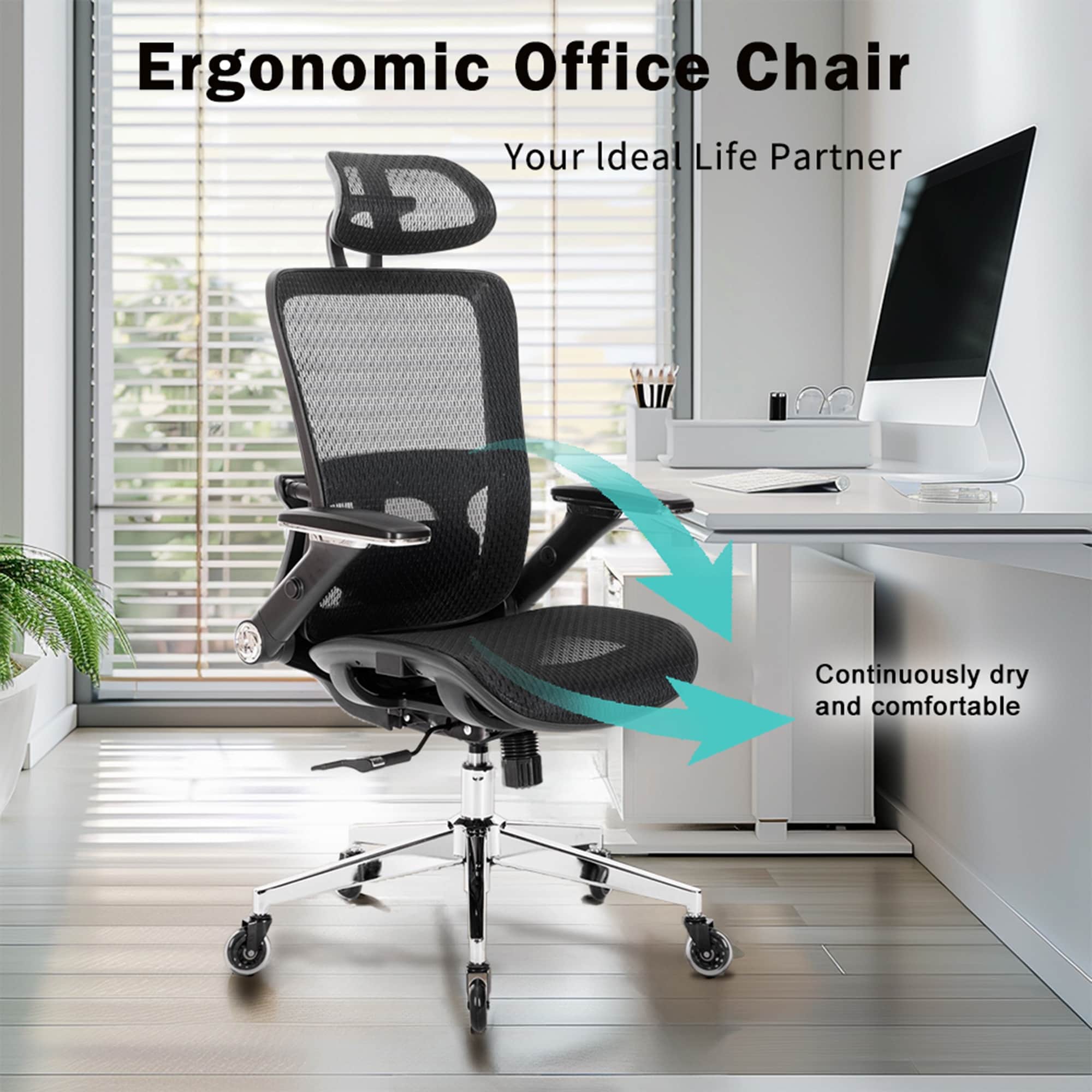 Ergonomic memory foam office chair 2025