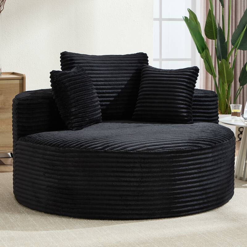 Sectional Modular Daybed Couch, Round Sofa Bed with Memory Foam, Sleeper Sofa with Removable Cushions