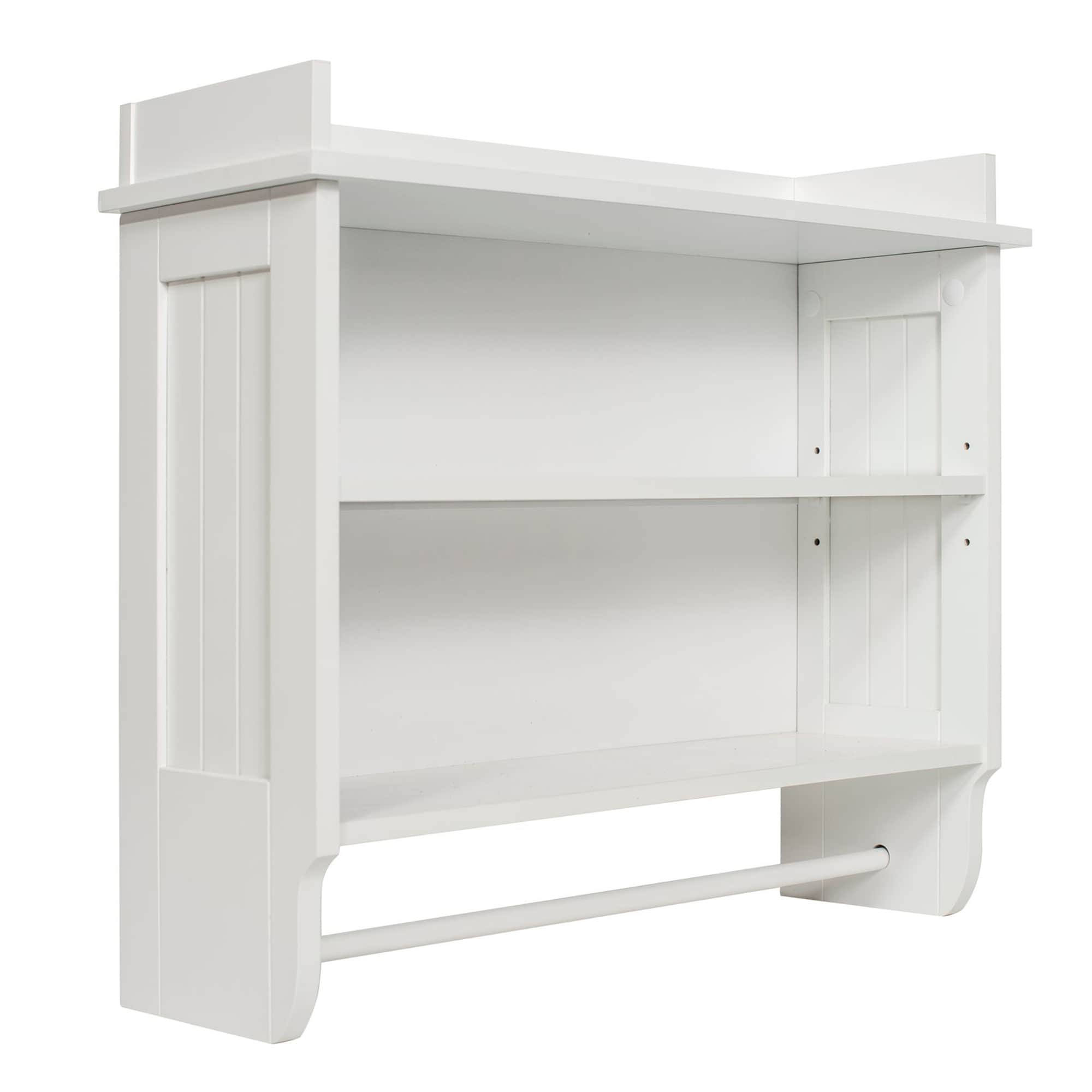 Wood shelves new arrivals with towel bar