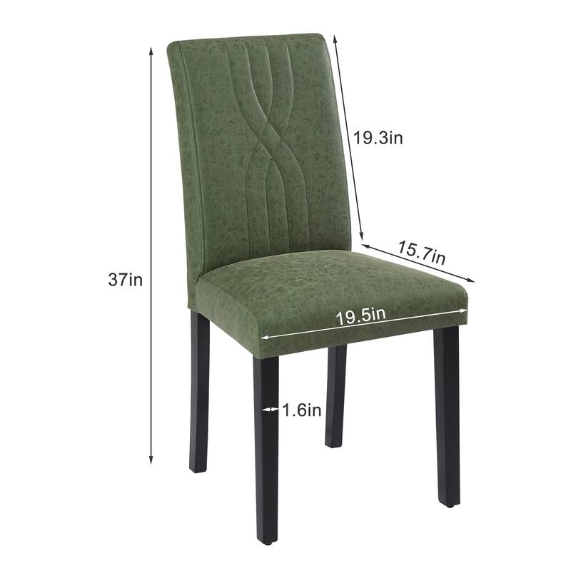 VECELO Upholstered Dining Chairs Set of 4 Modern Fabric and High Back & Solid Wood Legs, Parson Dining Chairs (Set of 4)