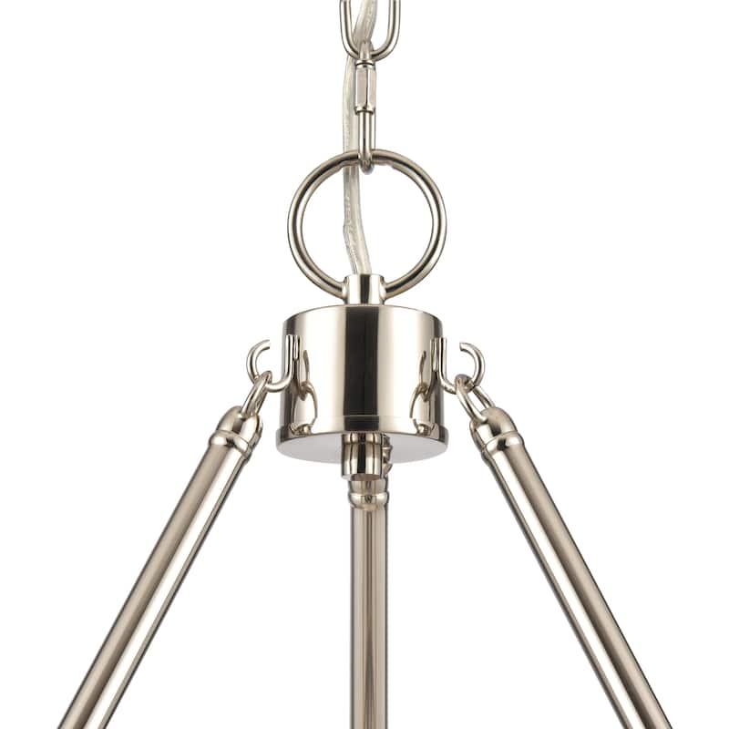 Elk Home Abaca Polished Nickel Finish 3 Light Chandelier