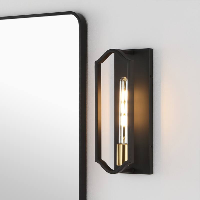 Emilia 4.75" 1-Light Modern Bohemian Iron LED Sconce, by JONATHAN Y